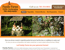 Tablet Screenshot of familyfarmsediblelandscaping.com